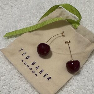 Ted Baker Burgundy Cherry Earrings